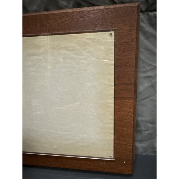 Vintage Solid Mahogany Wood Wall Plaque J. Hartley Company Inc. 10.5x12.5” - Picture 8 of 12